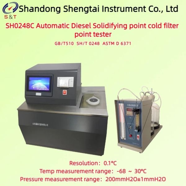 ASTMD 6371 Cold Filter Plugging Point Solidification Point Tester -68 ～ 30°C Single Hole