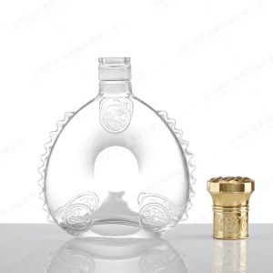 Hot Stamping Glass Bottle 1000ML 750ML 250ml Empty For Vodka Brandy