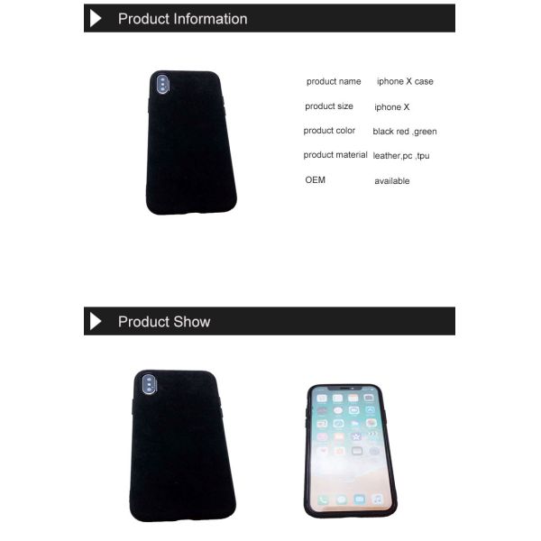 Luxury Slim Cover Case for iPhone X Leather Hard back Cover Case For Iphone X