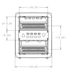 TE 2085945-1 QSFP+ Cage Assembly 2x1 Port With Connector Included Lightpipe 14