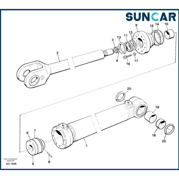 SUNCARVO.L.VO VOE 11990438 VOE11990438 Cylinder Seal Kit For ExcavatorL50B/L50C SUNCARVO.L.VO BM