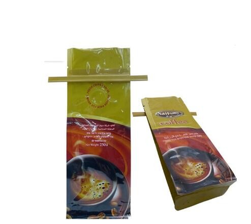 Flat Bottom Gusset Custom Printed Aluminum Foil Coffee Bean Bags Wholesale