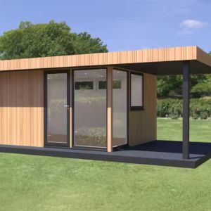 China Wall 50/75/100mm Wave Sandwich Panel Expandable Steel Outdoor Living Unit Wooden Prefab House for Mobile Living 20ft/40ft on sale