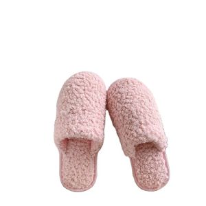 Quality Custom Womens Indoor Fluffy Slippers With PVC Outsole for sale