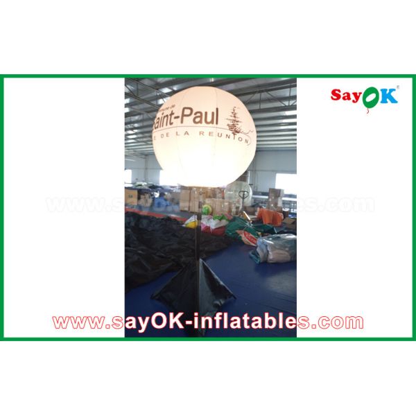 190T Nylon Cloth 1.5m DIA Advertising Inflatable Lighting Decoration Stand Balloon With Tripod