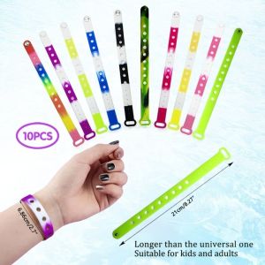 Colorful Silicone Wristband Adjustable Bracelet for Charms and Wrist Strap Shoes