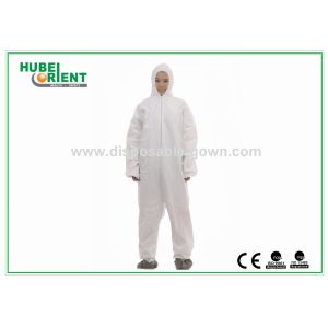 China Workwear Non-Woven Type 5 Disposable Coverall With Hood And Feetcover For Protect Body on sale