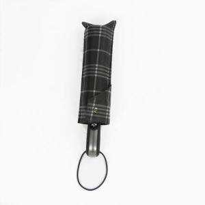 Gents Men Auto Open Close Umbrella With Tartan Printing 190T Pongee Fabric
