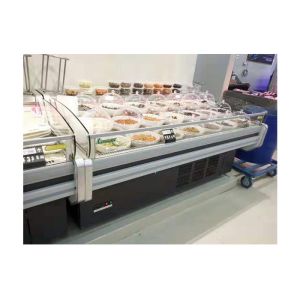 Commercial Curved Style Refrigerated Deli Showcase Meat Cooler Deli Fridge