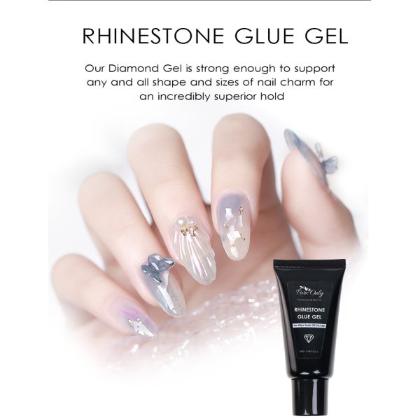 Pure Only Rhinestone Nail Gel Glue 3g Logo Customers' Logo No Label Foil Nail Glue Nail Art Adhesives Press on Nail