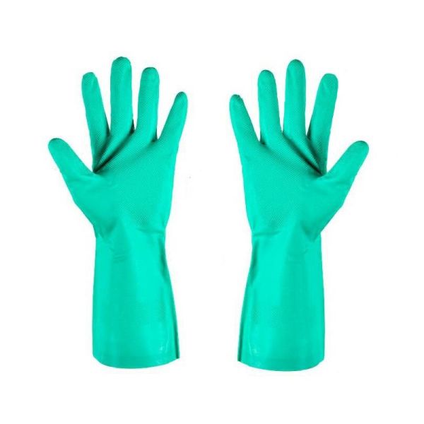 Buy Chemotherapy Tested Green Nitrile Glove Ambidextrous and Comfortable at wholesale prices