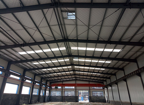 Wide Span Steel Structure Warehouse Painted Galvanized Surface Treatment