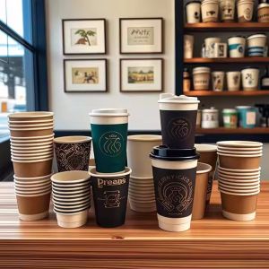 Quality FSC Double Wall Disposable Coffee Cups 22oz Eco Friendly Paper Cup 630cc for sale