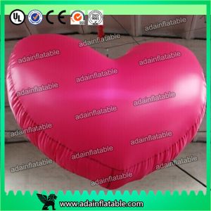 China 1m Party Inflatable Lighting Decoration , 210T Nylon Cloth 3ft Inflatable Heart on sale