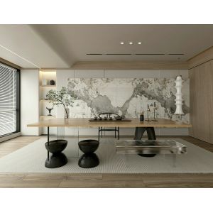 White Polished Glazed Porcelain Tile 900x1800mm for Floor and Wall