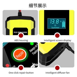 Full Intelligent Automatic Repair Function 12v 10A Fast Charging Car Battery