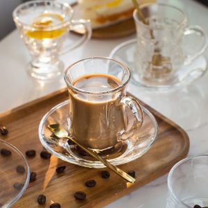 BPA Free Clear 150ml Classic Deluxe Glass Printed Cup