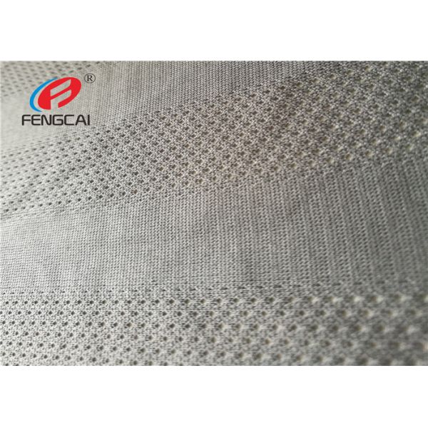 Dry Fit Rad Color 100% Polyester Mesh Fabric Knitted For Sportswear / Chaircover
