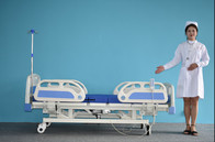 Buy Medical Electric Hospital Bed Furniture Three Functions With Side Rails at wholesale prices