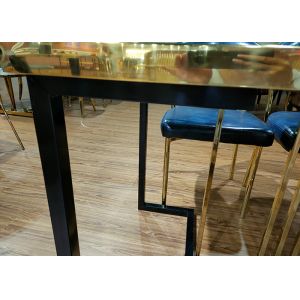 Fire Stone Top 120*70*75cm Painting Wrought Iron Table