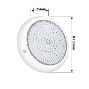 Multipurpose Plastic Wall Mounted LED Pool Light 160MM Resin Filled