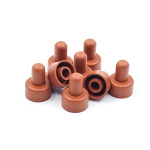 Brown Rubber Silicone Stopper 70 Shore 80 Shore Rubber Plug Laboratory