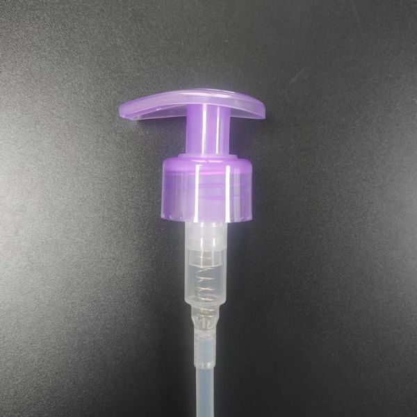 Transparent Purple Body Lotion Dispenser Pump Non Spill 1.20 - 1.50ml/T