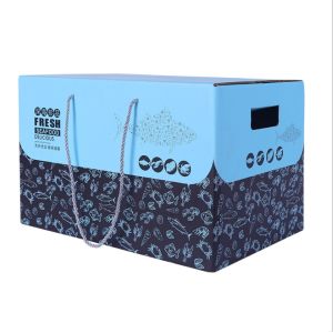 Customized Size Wax Fresh Seafood Box With Professional Die Cutting