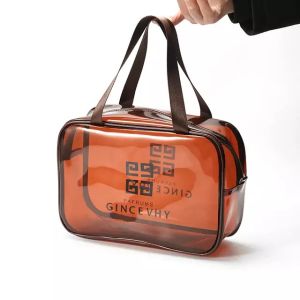 Custom PVC Waterproof Makeup Woven Travel Clear Cosmetics Bag