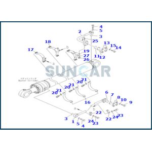 707-99-77010 7079977010 Loader Bucket Cylinder Service Kit For PC1250-7