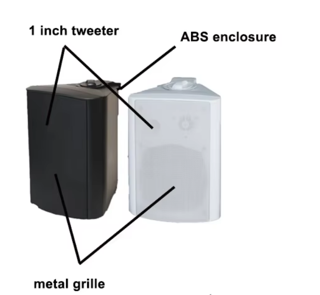 1'' Tweeter 3-inch Woofer Wall Speakers OEM ODM 15w/30w 1-year Warranty White