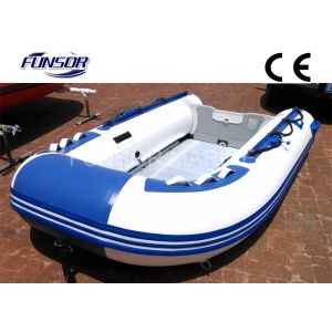 White And Blue 2.9m Four Person Foldable Inflatable Boat With CE Approved