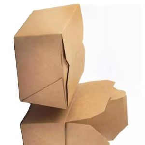 Customized Kraft Paper Takeaway Boxes Eco-Friendly Recyclable Fast Food