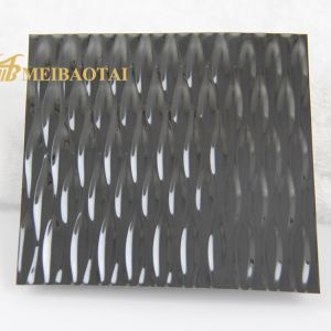 Golden Black Polished Embossed Stainless Steel Sheet Popular Pattern