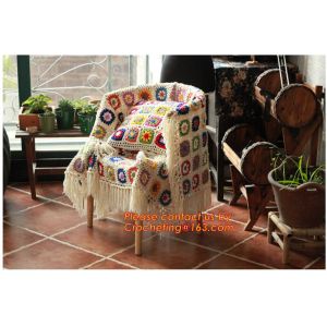 America Countryside Nordic Hand-woven crochet hook Daisy cover blanket,knitted