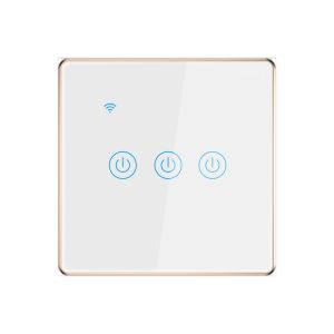 Tuya Smart Wifi Switch For Eu Standard 3 Gang Metal Bezel App Remote Schedule