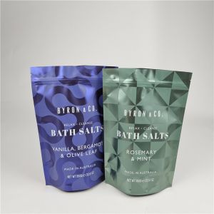 China Stand Up Pouch With Zipper Smell Proof Moisture Proof Body Scrub Packaging Bag on sale