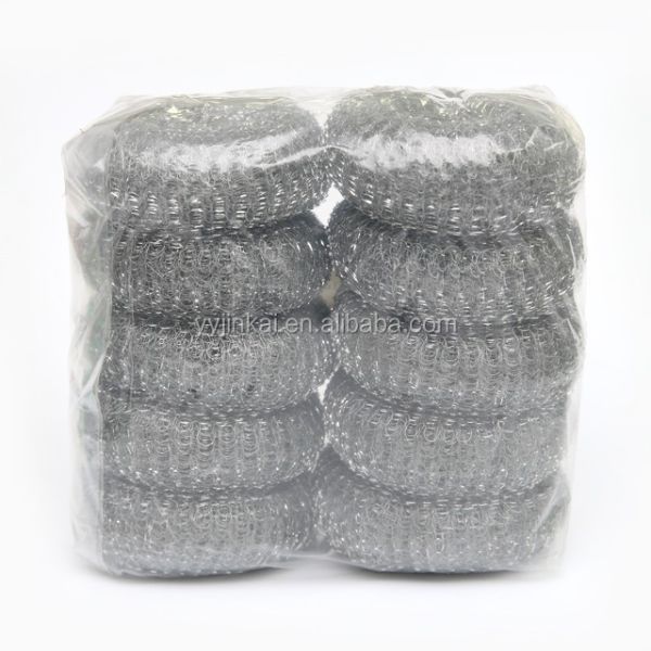 50G*10pcs Big Pack Zinc Coated Scrubber/Galvanize Wire Mesh Pot Scourer / Scouring Pad for Kitchen Pot Cleaning