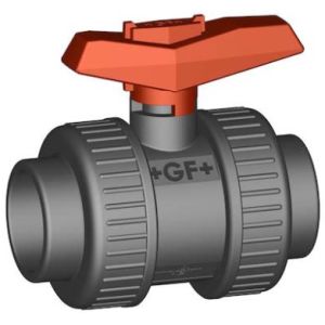 Quality GF 375 Union Ball Valve PVC-U/EPDM – GB Standard d63 &amp; d75 Sizes – Corrosion-Resistant Industrial Fluid Control Solution for sale