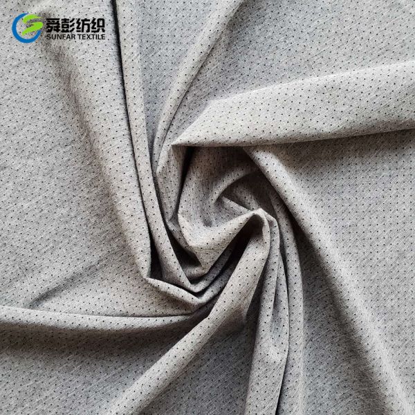 Cationic Plain Polyester Spandex Fabric Melange Punching 150cm 100 Polyester