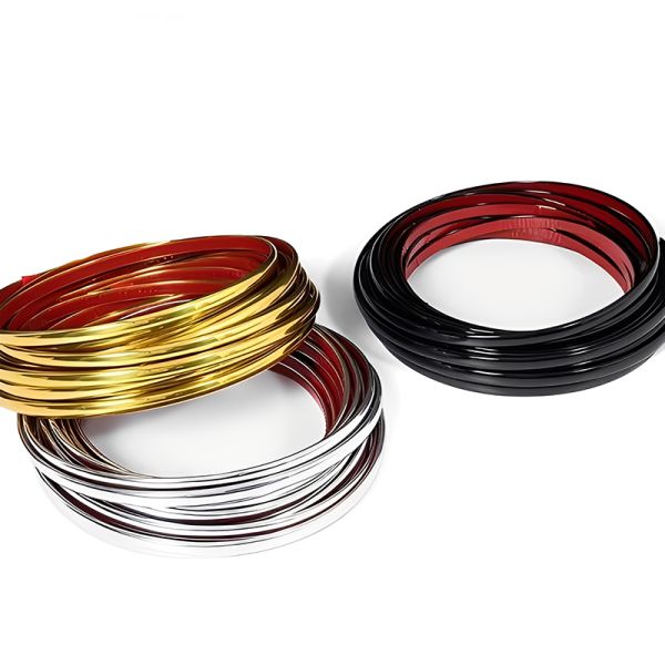 Self-Adhesive Tile Decorative Edging Strips Sofa Decorative Accessories PVC Plastic Striped Accent Wall Decorative Strips