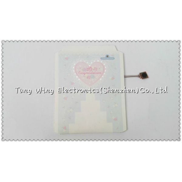 Heart Shaped Fiber Optic Musical Greeting Card with Custom / stardard sound