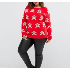 snowman design adult clothing longsleeve plus size women red xxxxl christmas jumpers