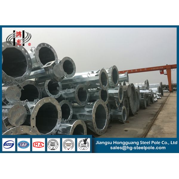 AWS D 1.1 Polygonal Electric Power Poles with Cross Arms for Overhead Project