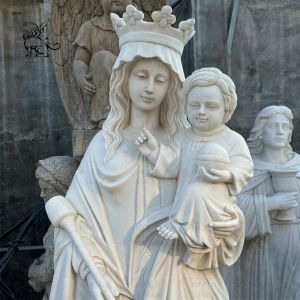 Marble Mother Mary Statues Church Life Size Virgin Mama Mary Baby Jesus Statue