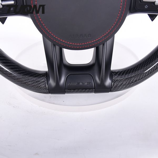 Perforated Leather Mercedes Benz Steering Wheel Carbon Fiber