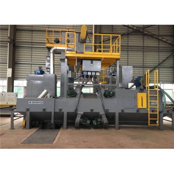 Buy 380V / 415V Roller Conveyor Blast Machine , Roller Conveyor System For Cleaning Rust / Steel Plate Scale at wholesale prices