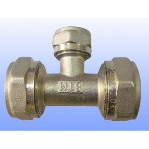 China compression brass fitting reduce tee for PEX-AL-PEX on sale