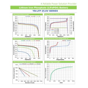 6V 12V 48V Lithium 24v 200ah Lifepo4 Battery For Solar Energy Storage YB LF8010