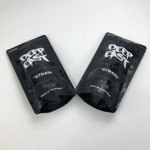 Custom Printed Matt Black Aluminum Foil 250g 1kg 12oz With Stand Up Pouch With